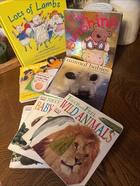 8 Children's Touch & Feel, Board Books, baby, toddler, preschool, tiny toys